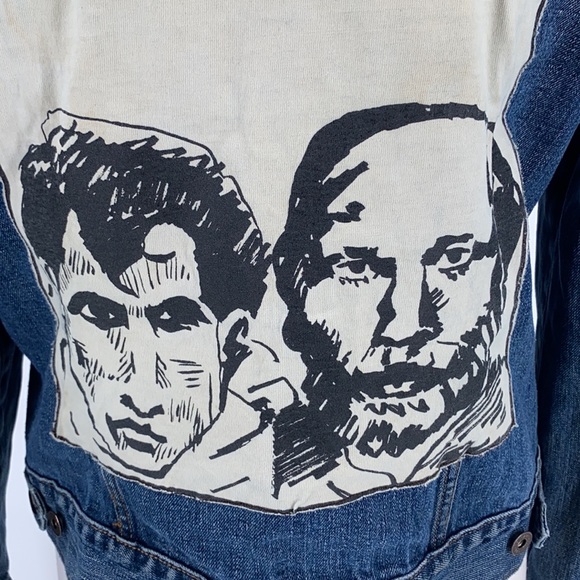 Gap Women’s Denim Jean Jacket OOAK Chess Size Lg - Picture 8 of 10